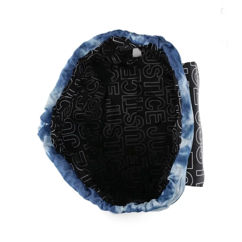 Girls Justice Denim Rucksack Backpack Bag Blue